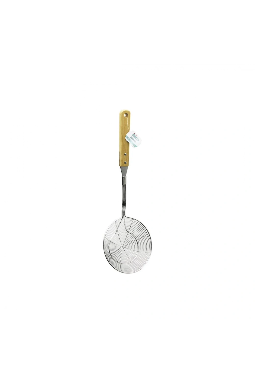 İbico İ22-289 ( 14cm ) ( Bambu Saplı ) Çelik Metal Kevgir*12x10