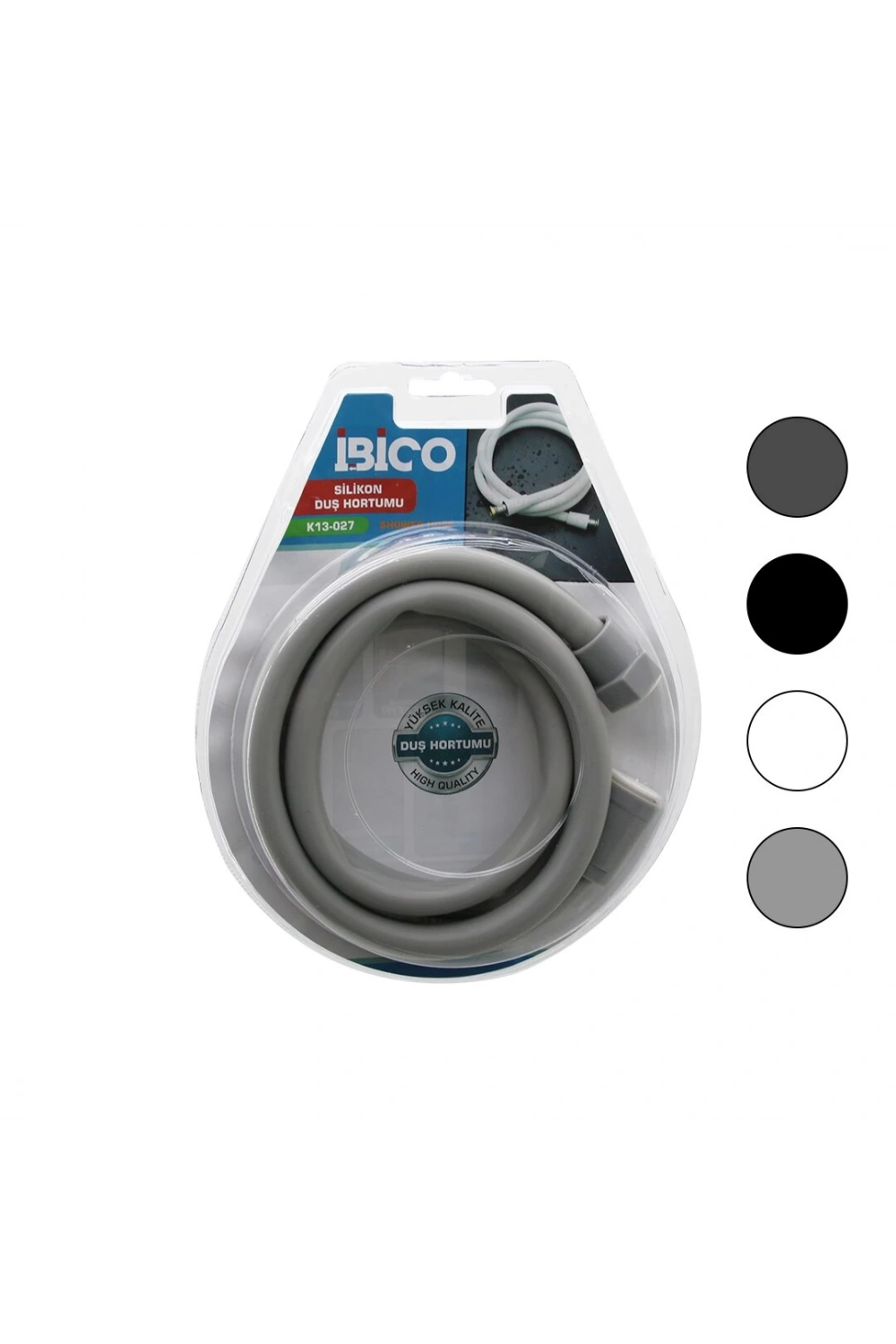 İbico K13-027 ( Silikon ) Duş Hortumu ( 1.5mt ) ( Vakumlu Ambalaj ) ( Paslanmaya-sızmaya-bükülmeye-kopmaya Son )*66