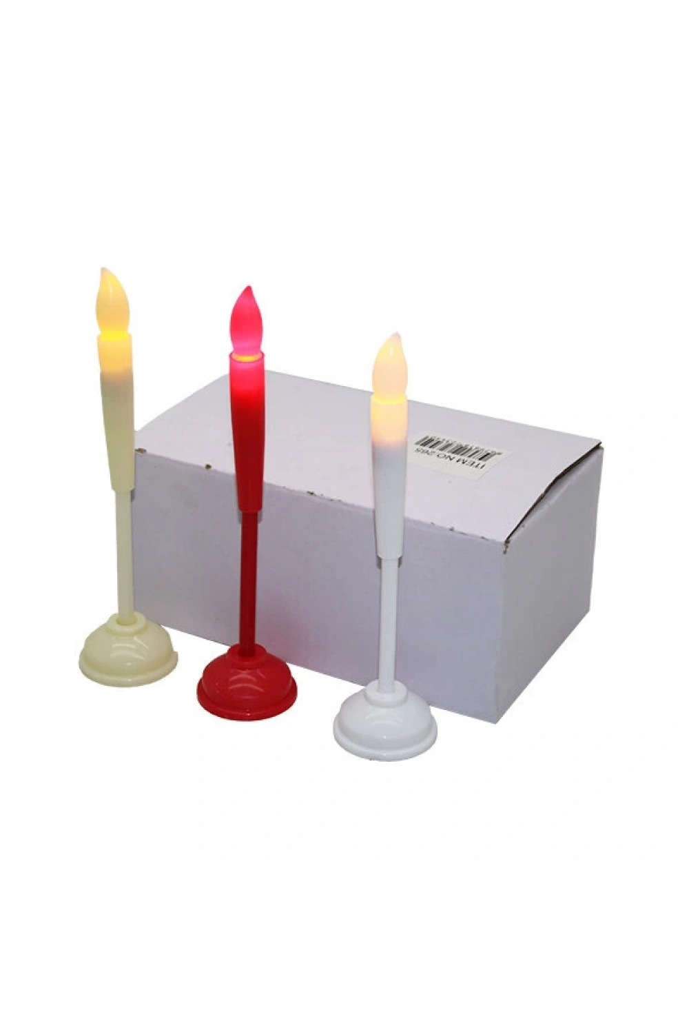 İbico No-265 ( Çubuk Mum ) Ayaklı Led Pilli Mum*24x50