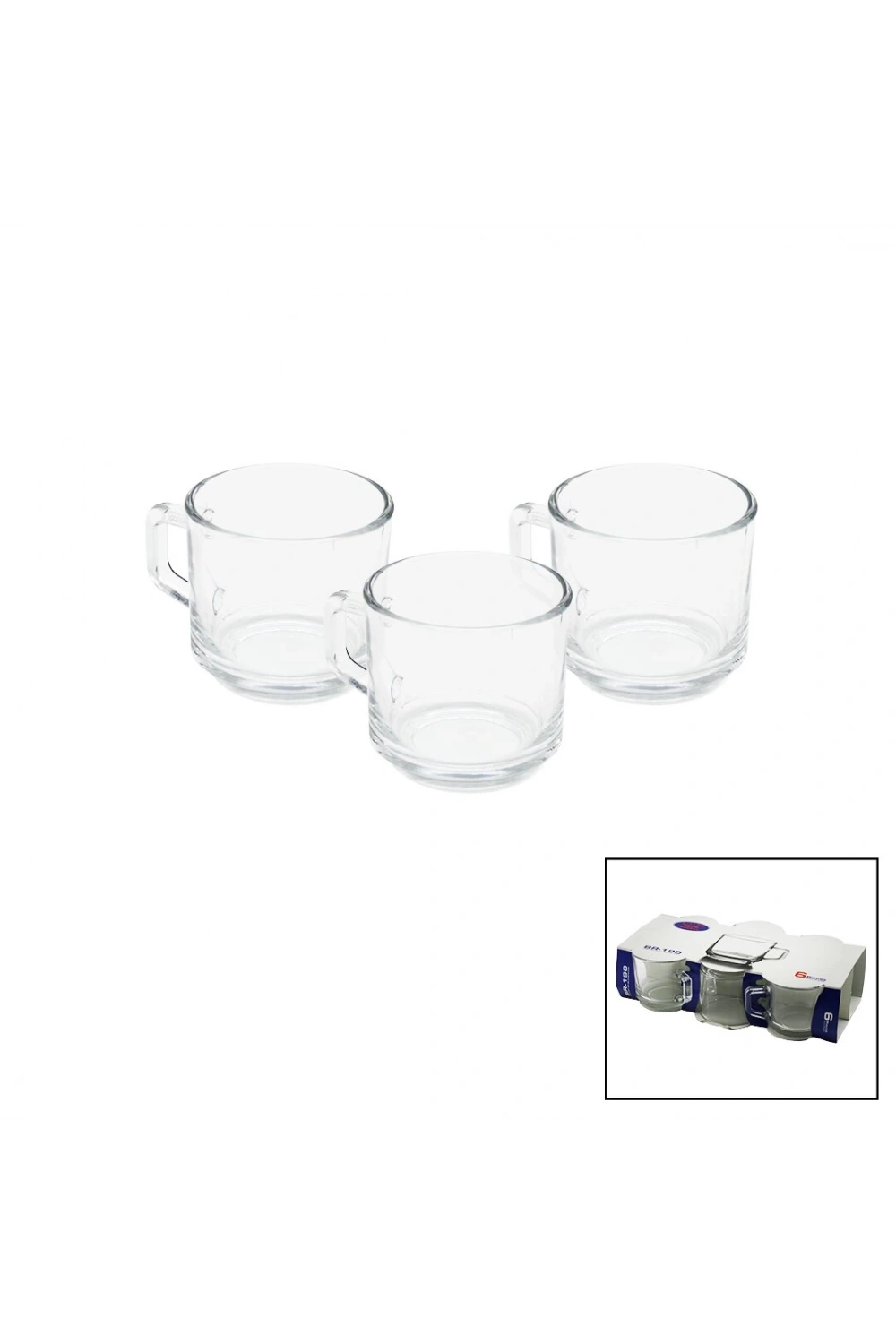Işık Kitchen Br-190 ( 6pcs ) ( Mini ) Cam Kupa ( 150ml )*8=k
