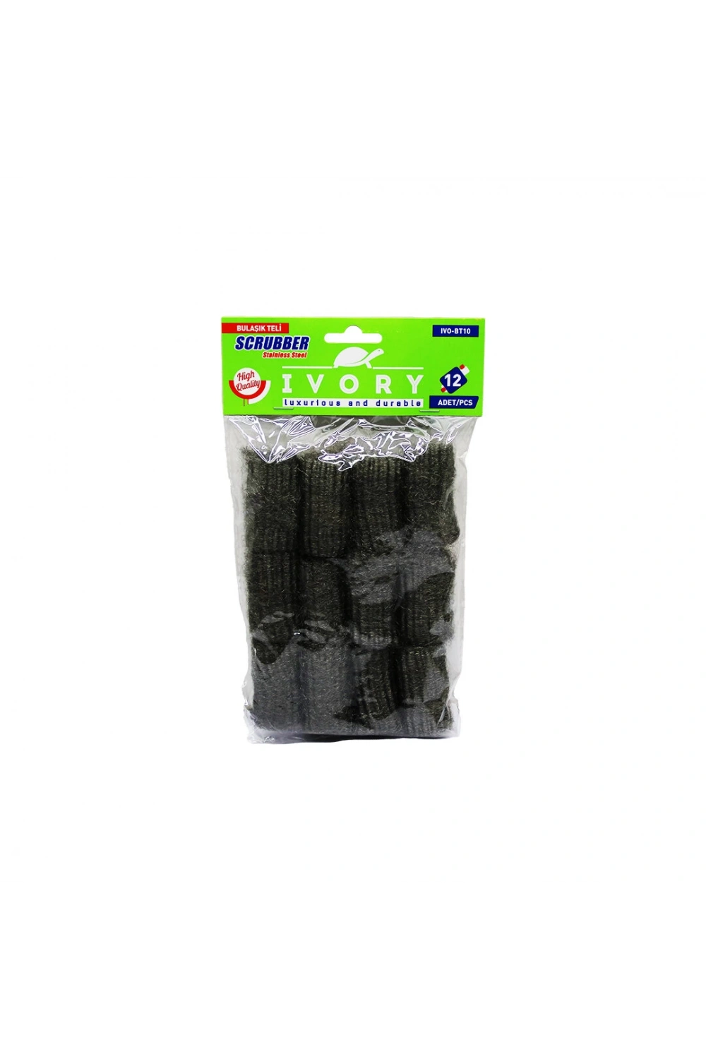 Ivory Scrubber Ivo-bt-10-11 ( 12pcs ) ( İnce ) Bulaşık Teli*120
