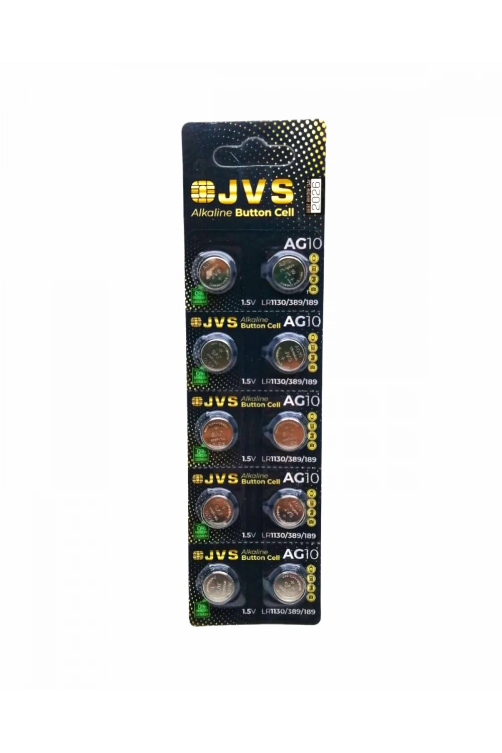 Jvs Ag10 1.5v Lr1130 Saat Pili 10lu Kart*400