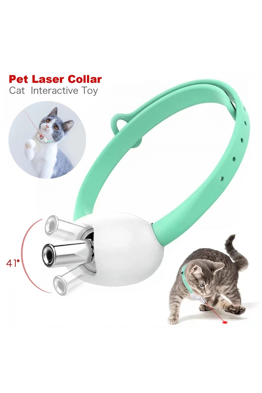Kedi Otomatik Lazer Oyun Tasması