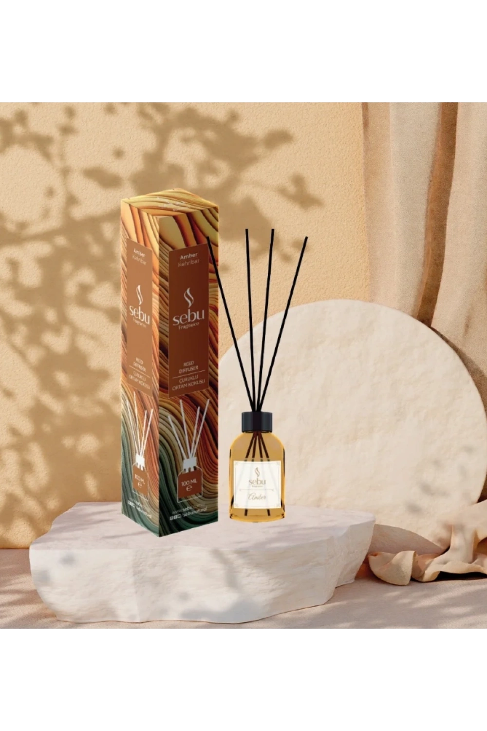Kehribar Ortam Kokusu Bambu Çubuklu Sebu 100 Ml