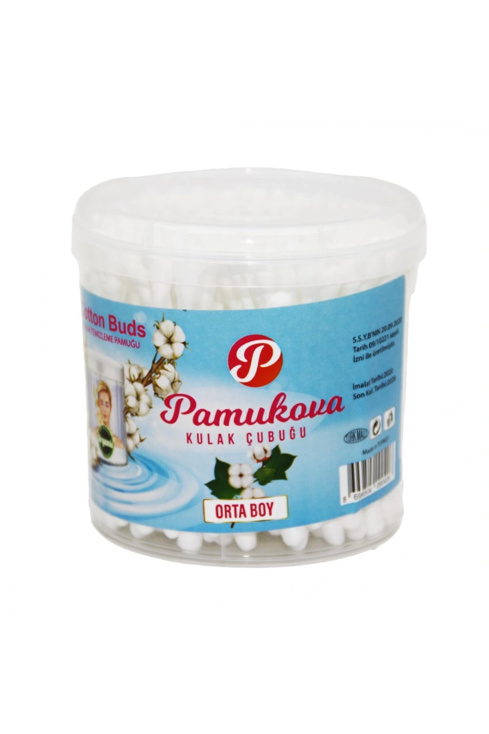 Keops Pamukova ( Orta Boy ) Kulak Çöpü Pamuk ( Yuvarlak Kutu )*6x24