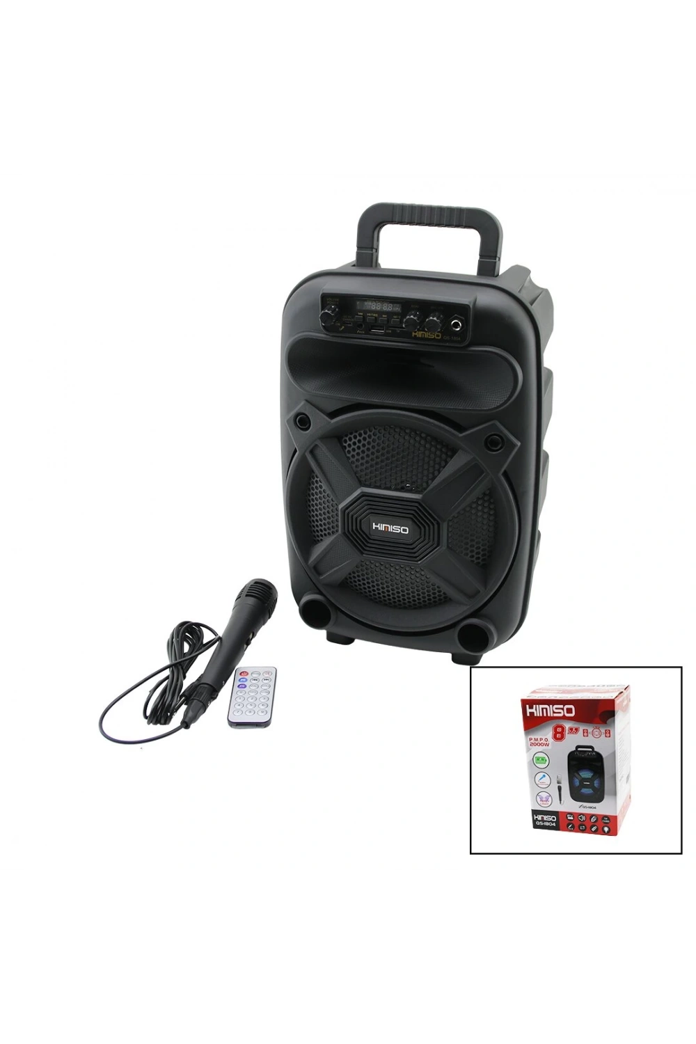 Kımıso Os-1804 Pl-4530 ( 8) Speaker Hoparlör (kumandalı) (bluetooth) (mikrofonlu) (p.m.p.o 2000w) (ışıklı) (usb& Tf& Aux& Mıc)*8