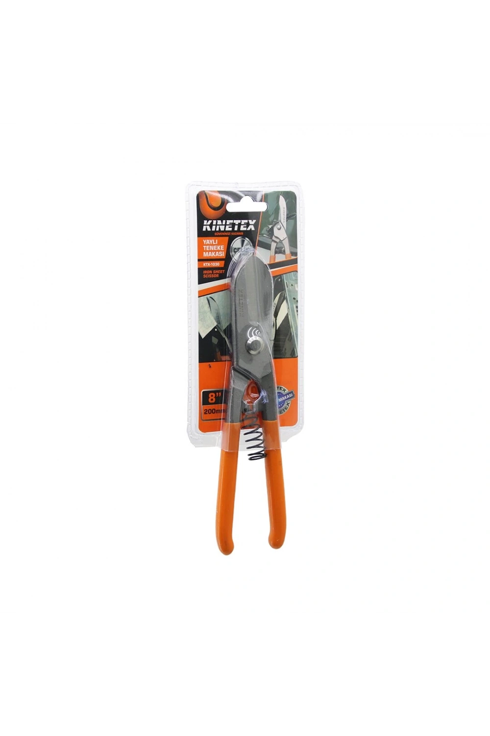 Kınetex Ktx-1030 ( No-8 ) Teneke Makası Yaylı 200mm*6x6