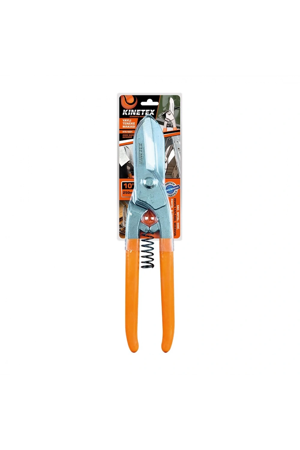 Kınetex Ktx-1031 No-10 Yaylı Teneke Makası 250mm*72