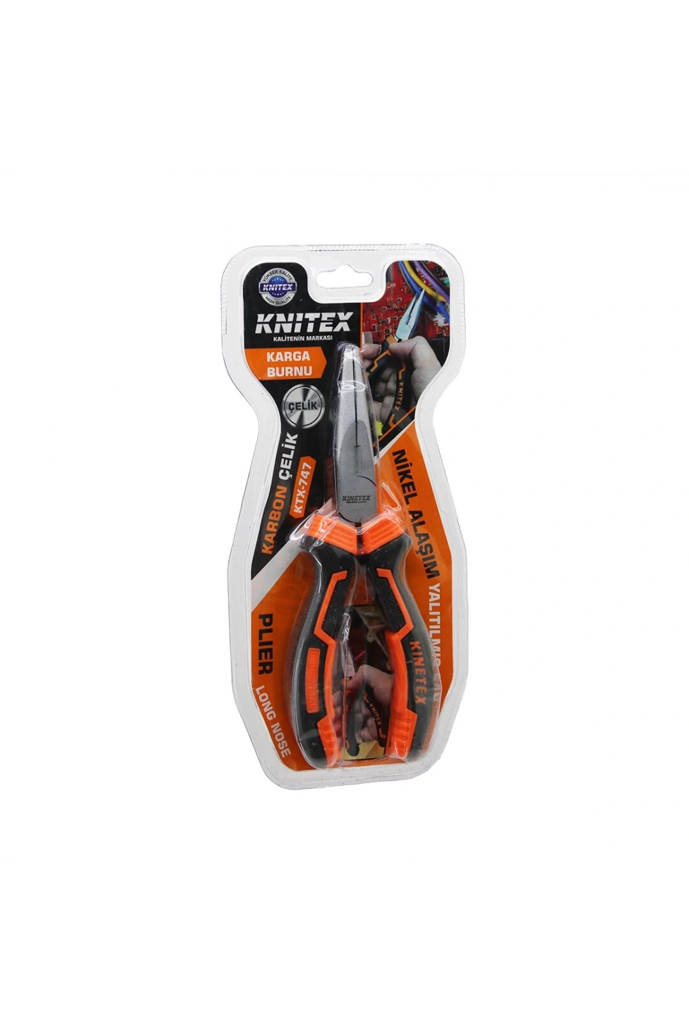 Kınetex Ktx-747 ( Vakumlu ) ( No-6 & 160mm ) Kargaburnu ( Karbon Çelik & Yalıtılmış Sap )*128