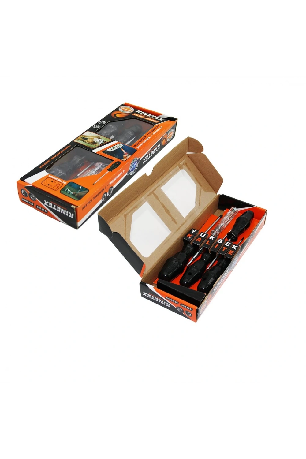 Kınıtex Ktx-2550 5pcs ( 2 Düz + 2 Yıldız + 1 Kontrol Kalem ) Tornavida Seti *66