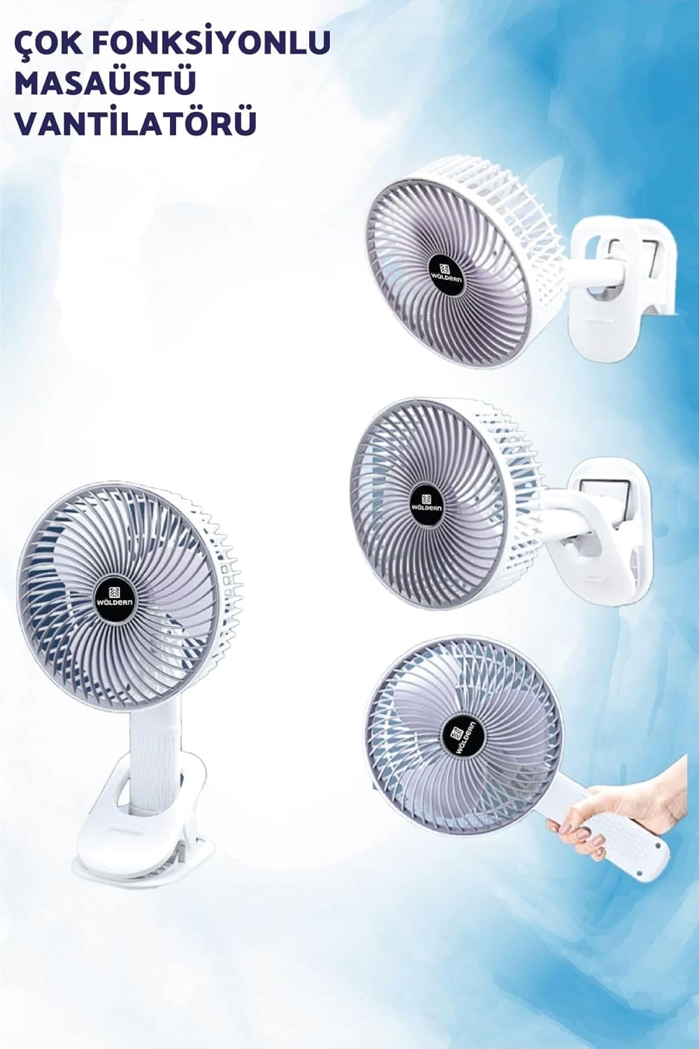 Klipsli Vantilatör & Taşınabilir Fan Şarjlı Fan Bs-5003