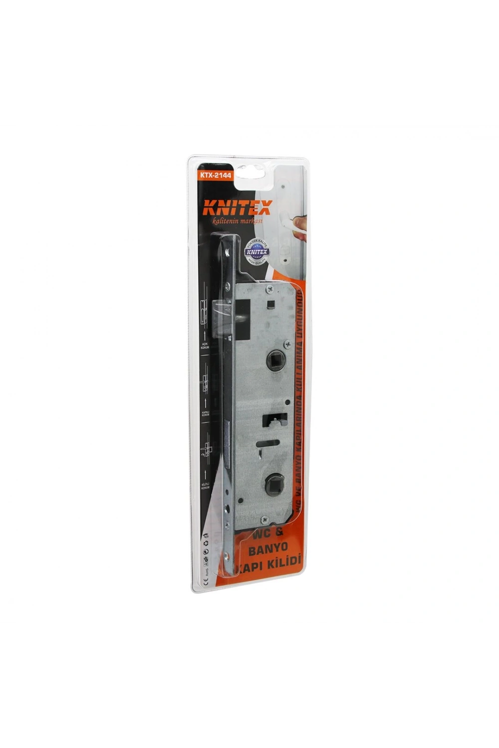 Knıtex Ktx-2144 ( Wc & Banyo ) ( Pvc Pimapen Kapı ) Kilit ( Vakumlu Ambalaj )*192