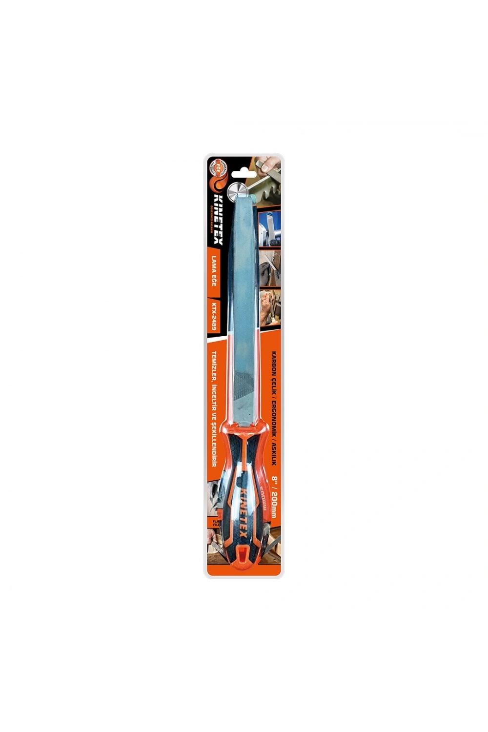 Knıtex Ktx-2489 ( 8 & 200mm ) ( Lama ) Metal Eğe Törpü ( Plastik Saplı )*12x10
