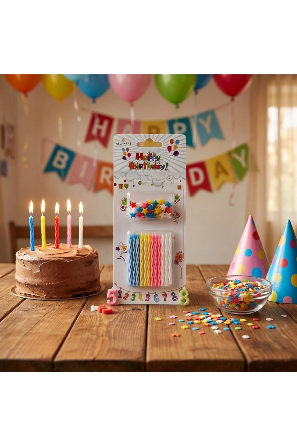 Ksmart K-1094 ( 24pcs ) ( İnce ) Doğum Günü Mum*24x24
