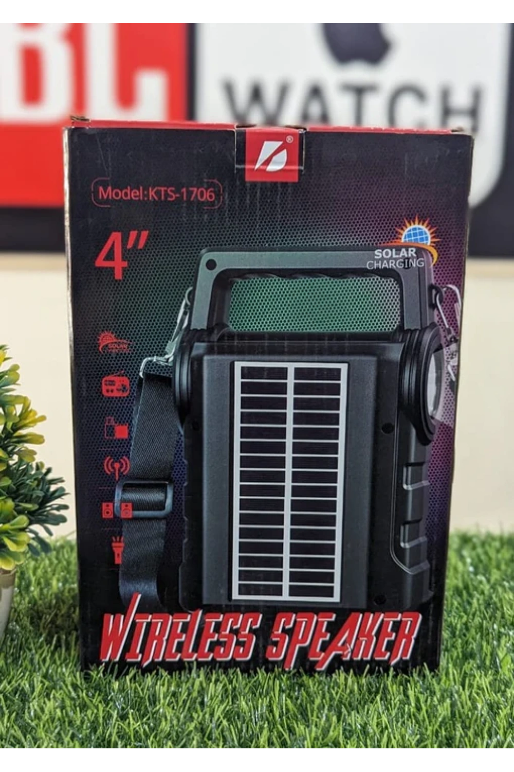 Kts-1706 Taşınabilir Güneş Enerjili Fenerli Bluetooth Hoparlör
