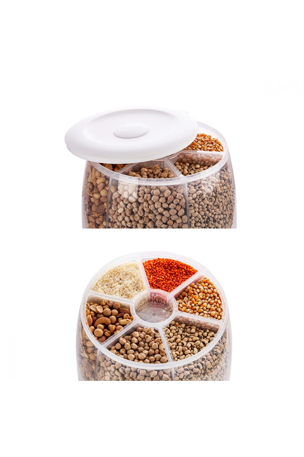 Kuru Gıda Ve Bakliyat 6lı Erzak Saklama Kabı 6 Kg