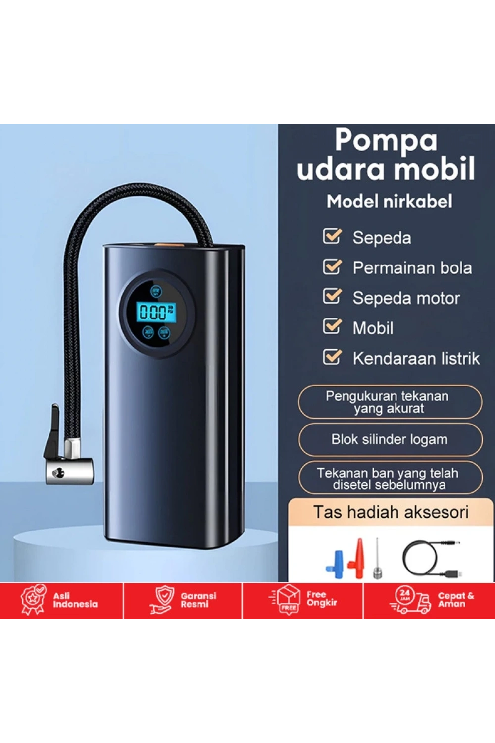 Lcd Ekranlı Taşınabilir Hava Kompresörü