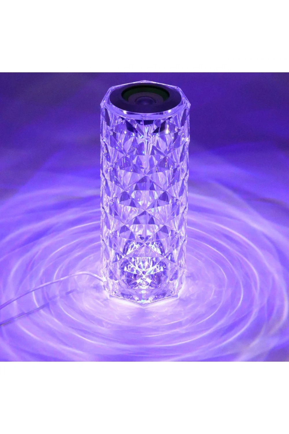 Kristal Masa Lamba Led Bluetooth Hoparlör Uzaktan Kumandalı