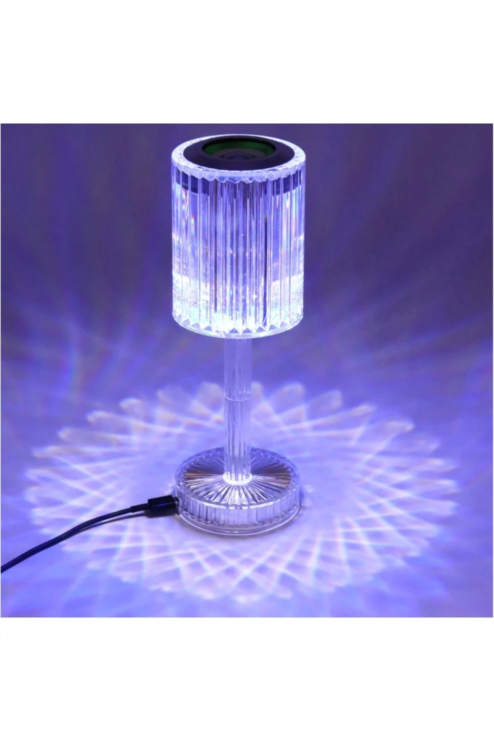 Led Bluetooth Hoparlör Uzaktan Kumandalı Kristal Lamba Masa Lamba