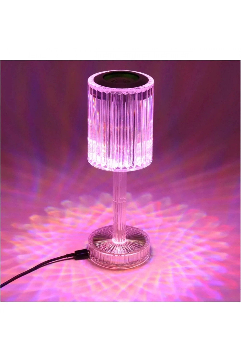 Led Bluetooth Hoparlör Uzaktan Kumandalı Kristal Lamba Masa Lamba