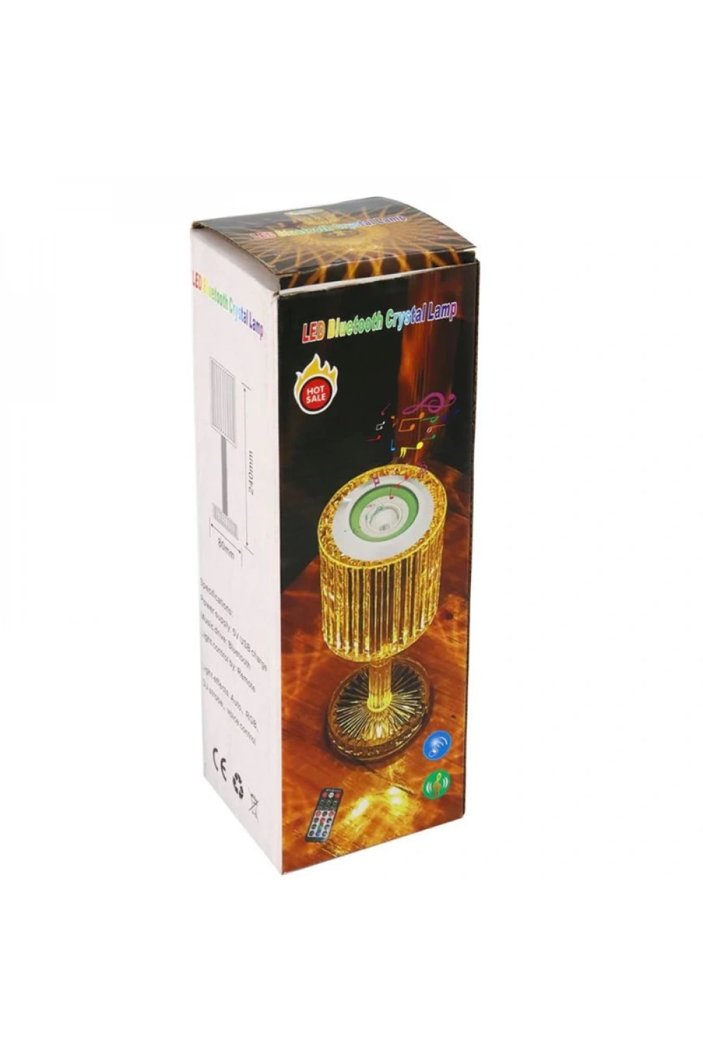 Led Bluetooth Hoparlör Uzaktan Kumandalı Kristal Lamba Masa Lamba
