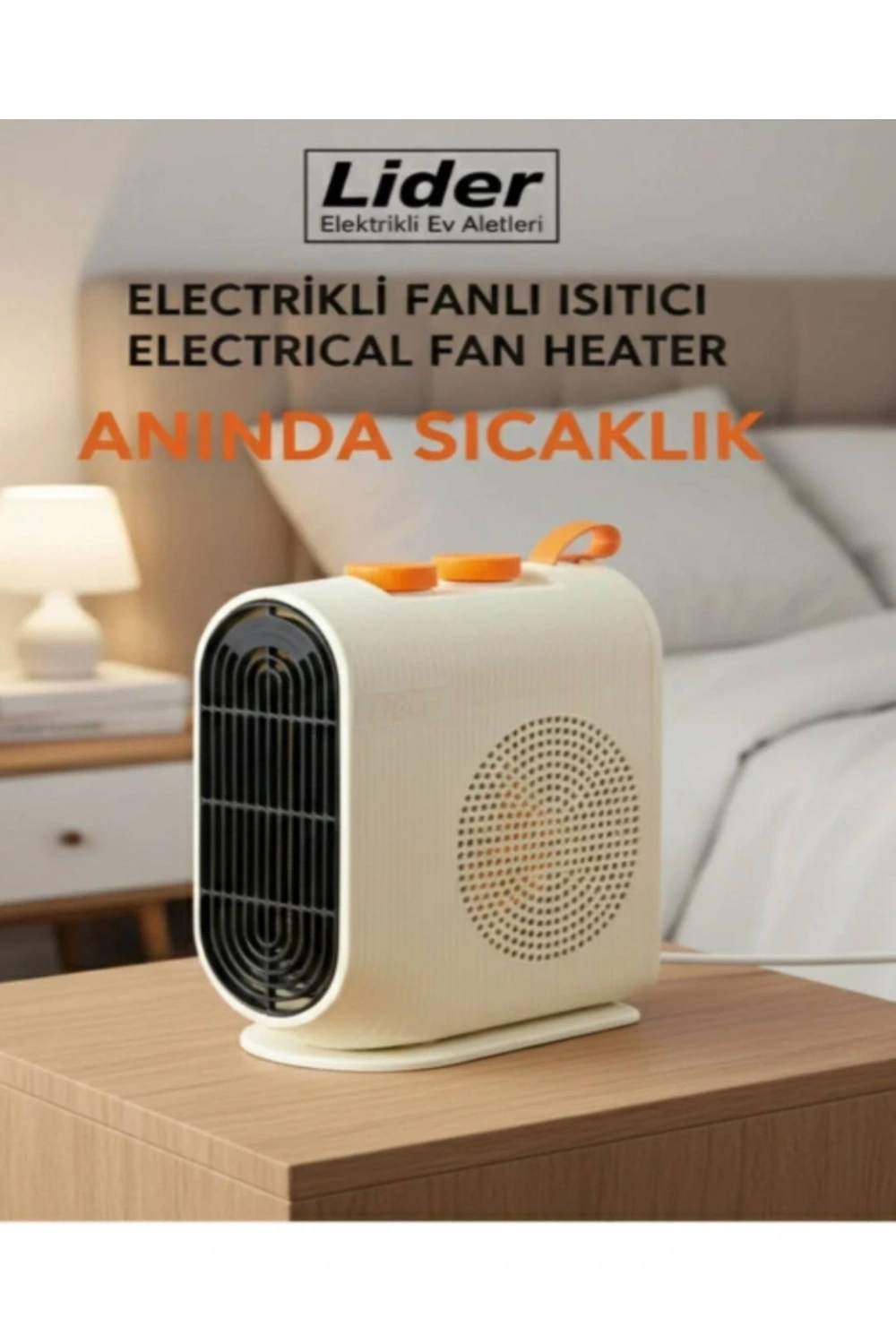 Lider Harza 2000 W Fanlı Isıtıcı Yatay
