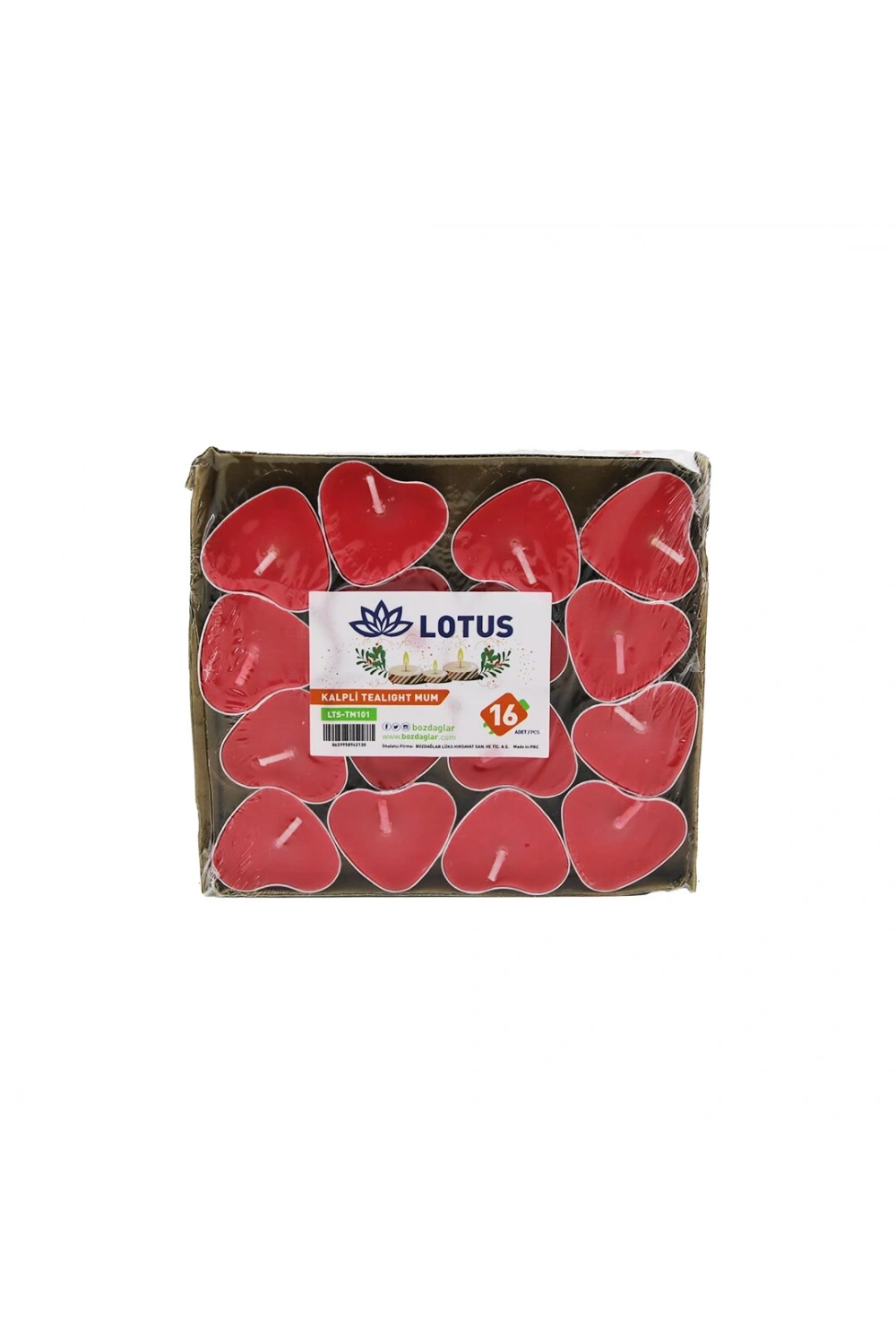 Lotus Lts-tm101 ( 16pcs ) ( Kalpli & Kırmızı ) Tea Light Mum*120