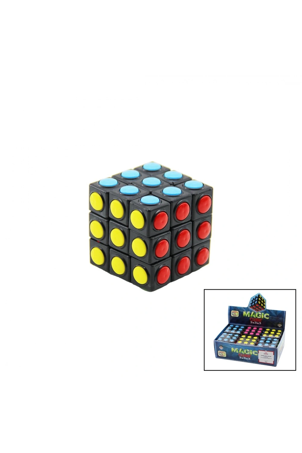 Magıc Cube Dgn-051 ( Boncuklu & 3x3x3 ) Zeka Küpü*6x48