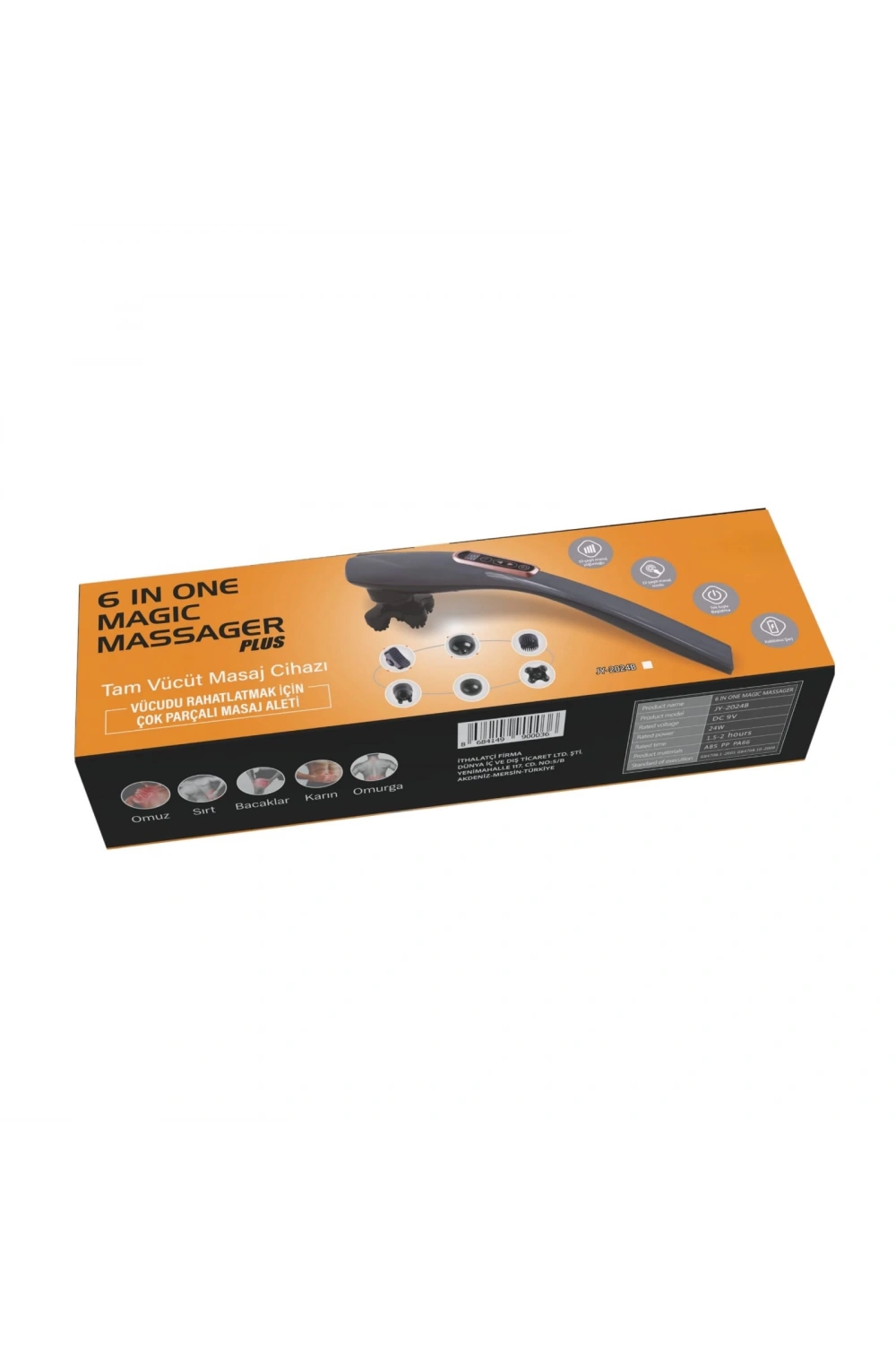 Magic Massager Plus Jy-2024b Masaj Aleti Boyun Sırt Bacak Kol Karın Bel 6 Başlıklı