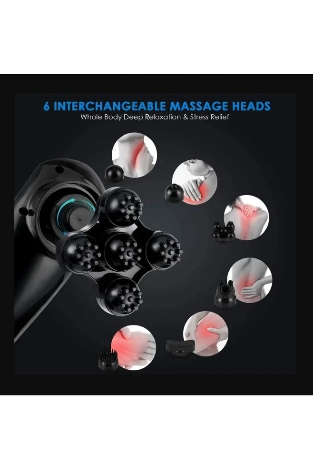Magic Massager Plus Jy-2024b Masaj Aleti Boyun Sırt Bacak Kol Karın Bel 6 Başlıklı