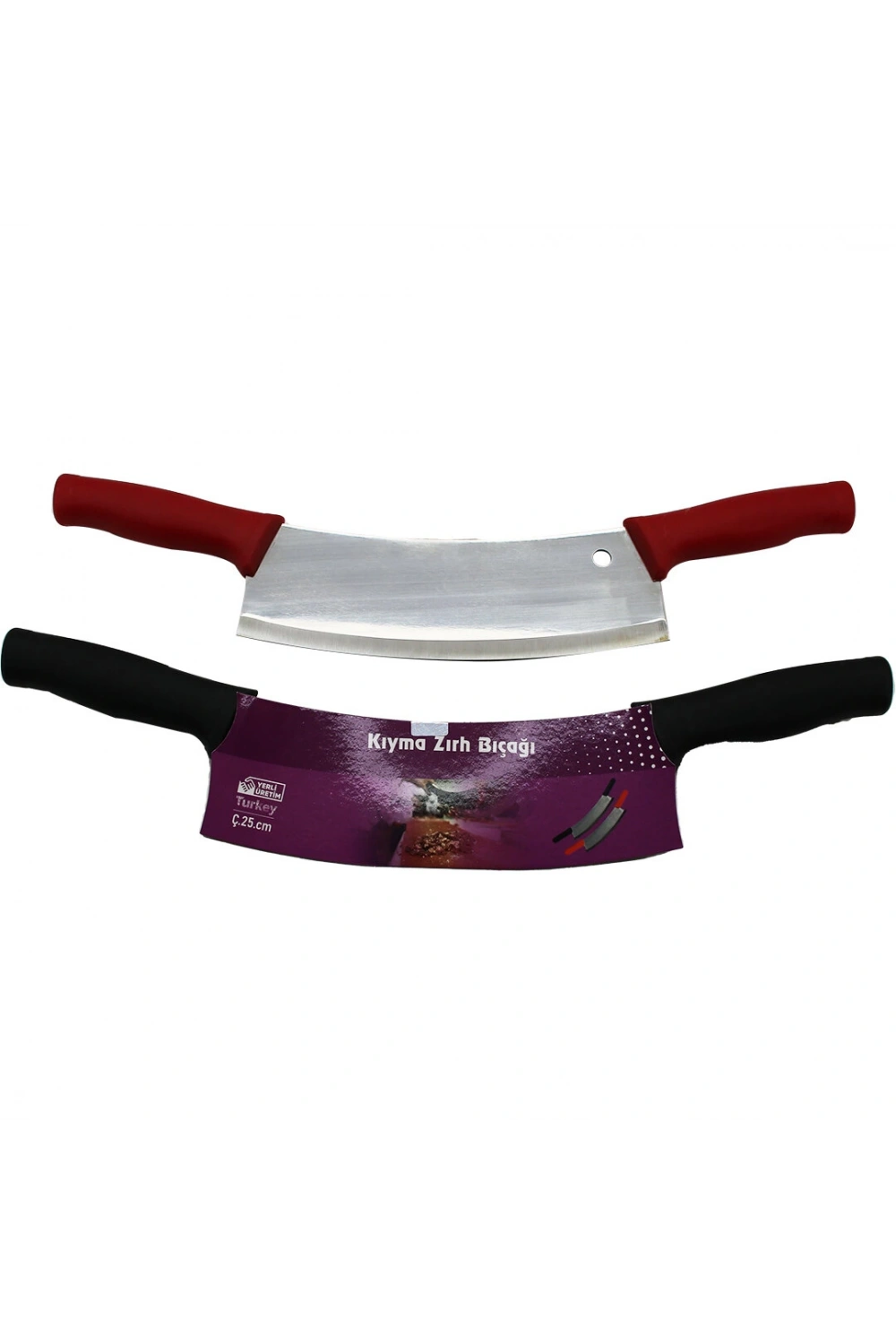 Makrosel Ç-34025 ( 25lik ) ( Çift Saplı ) Kıyma Zırh Bıçak Satır Plastik Saplı*60