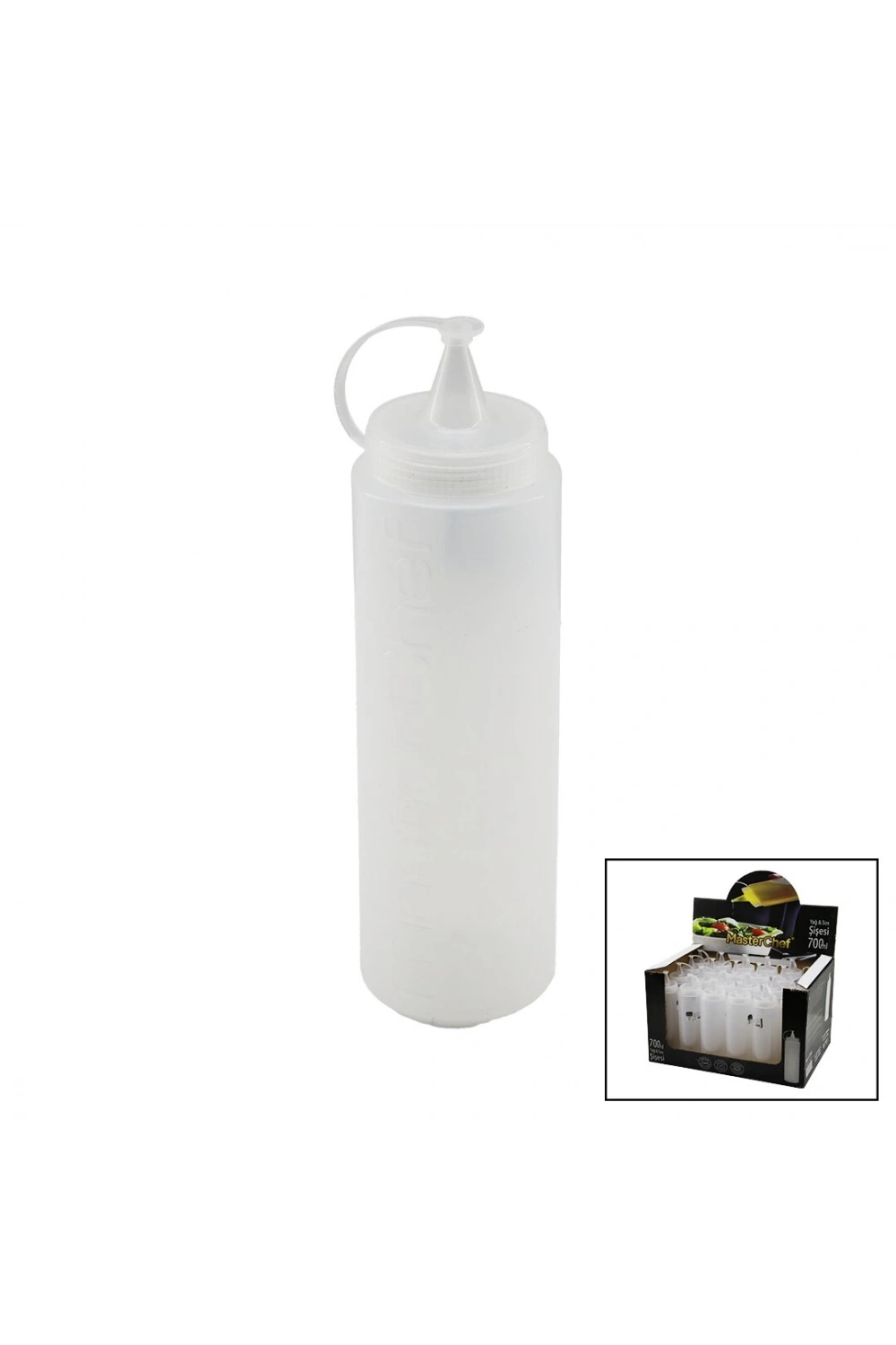Masterchef ( 700ml ) Yağdanlık & Sosluk ( Şeffaf & Plastik Şişe ) ( Ketçap & Mayonez )*24=k