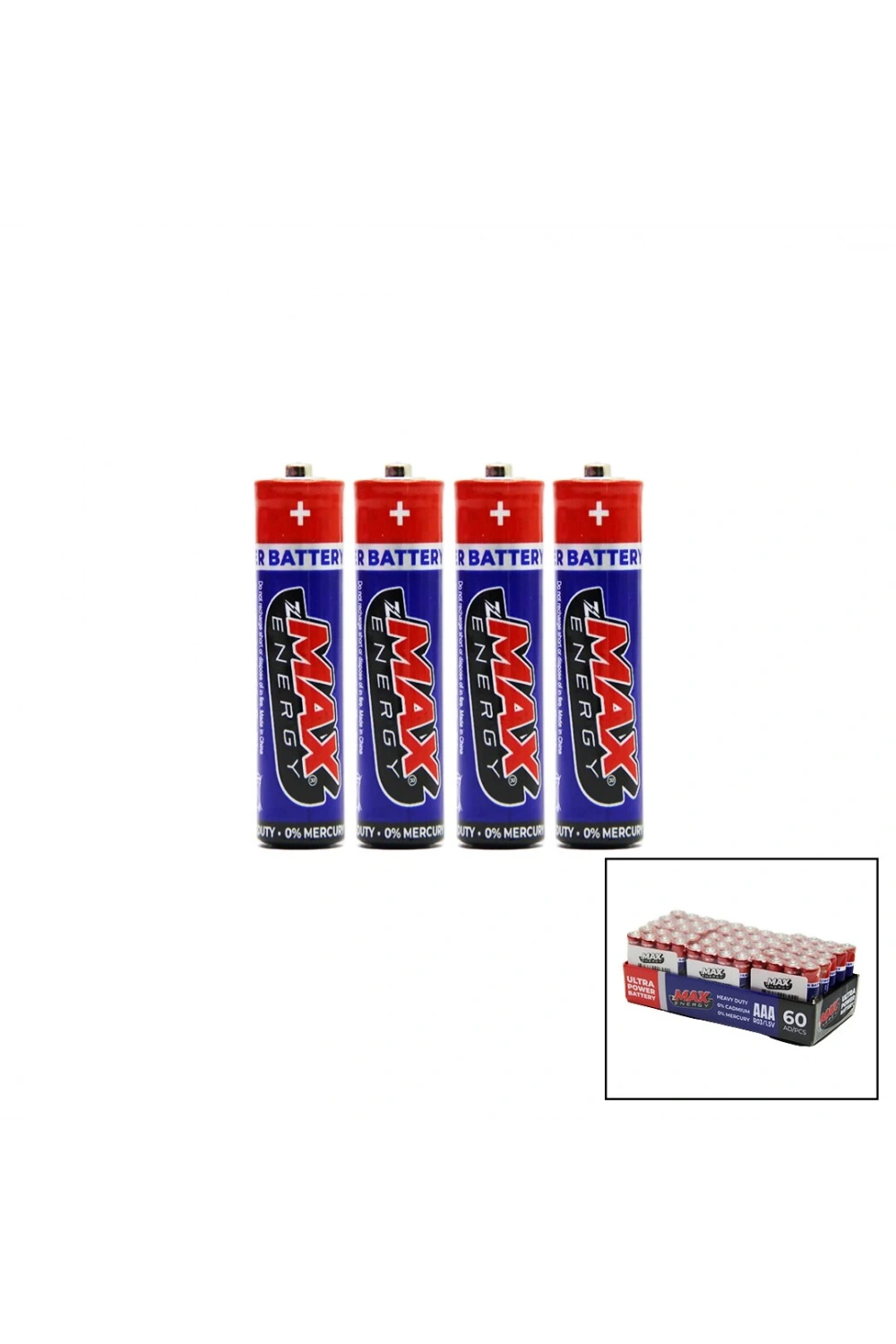 Max Energy Max-0637 Pvc İnce Pil ( 60pcs )*1x40