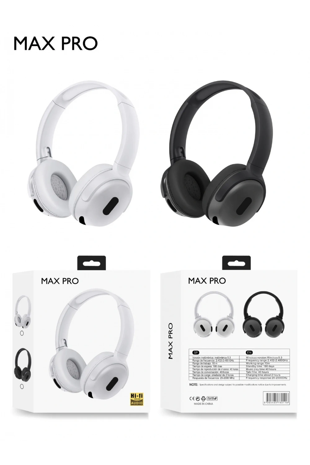 Max Pro Bluetooth/aux Girişli Kulak Üstü Kulaklık