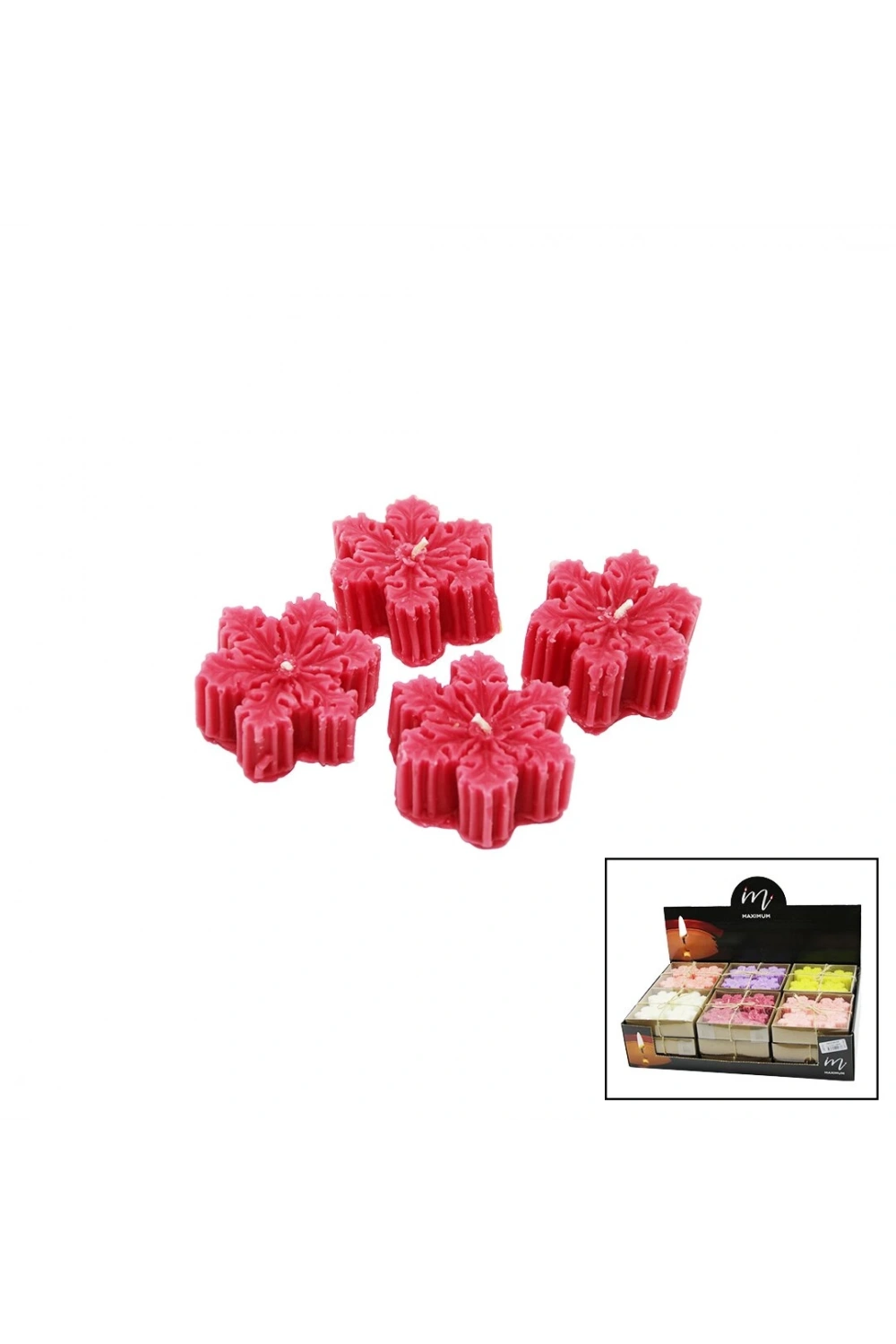 Maxımum Max-2336 ( 4pcs & Kar Tanesi ) Renkli Kokulu Mum*18x8