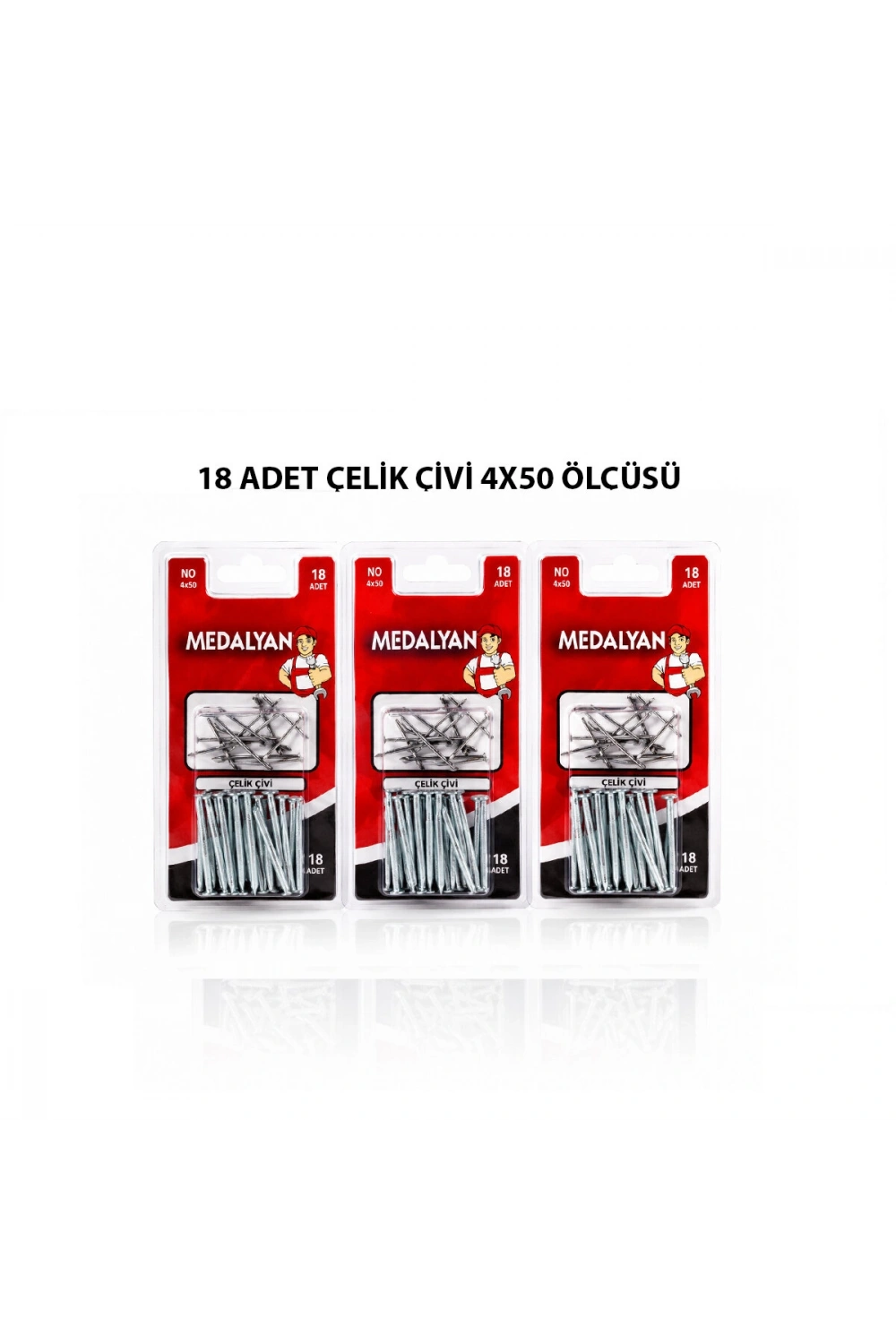 Medalyan Dl-20 ( 4x50 ) ( Beton ) Çelik Çivi ( 18pcs )*12x10
