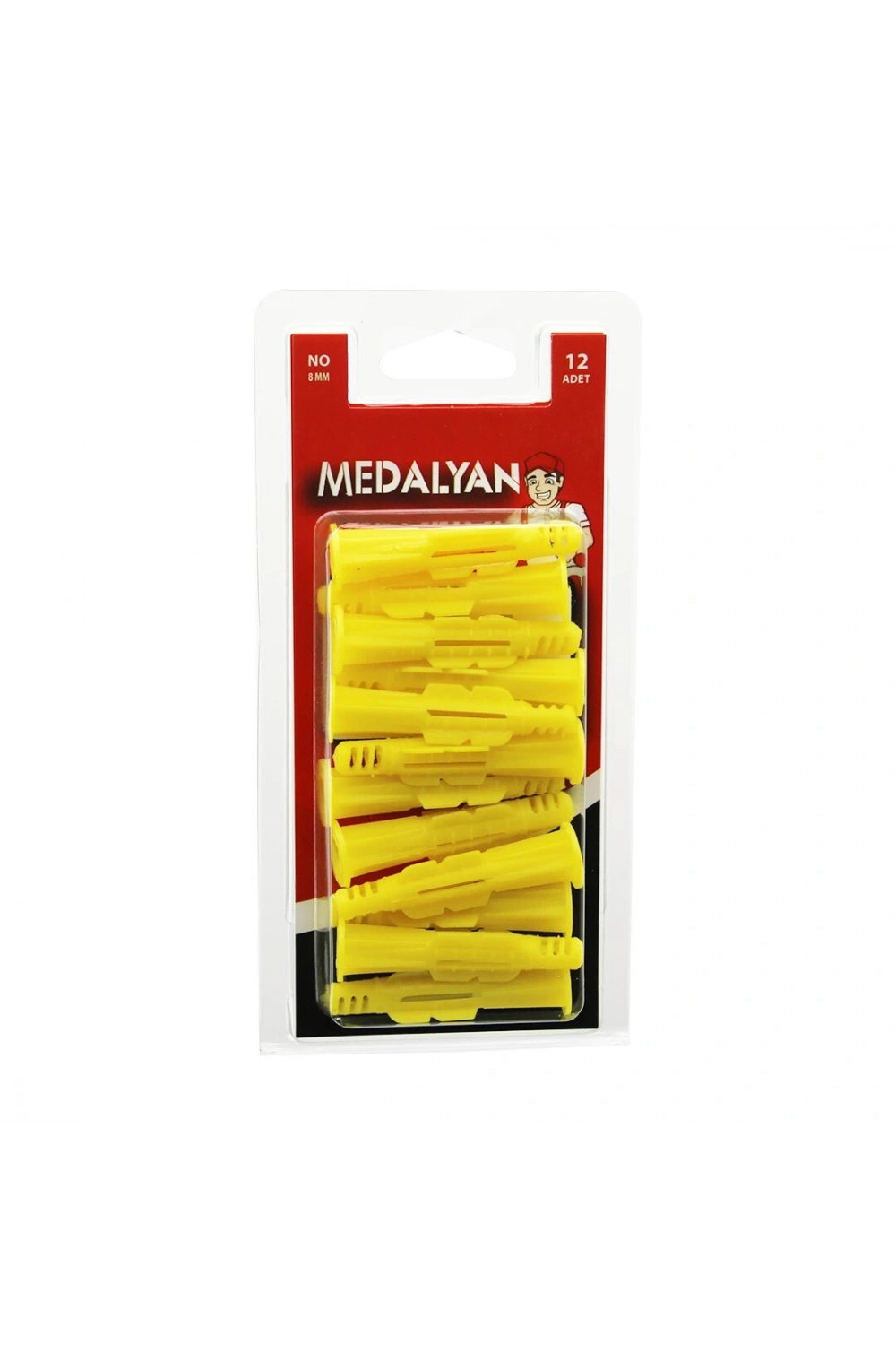 Medalyan Dl-86 ( 8mm ) ( Roket ) Dübel Sarı ( 12pcs )*12x9