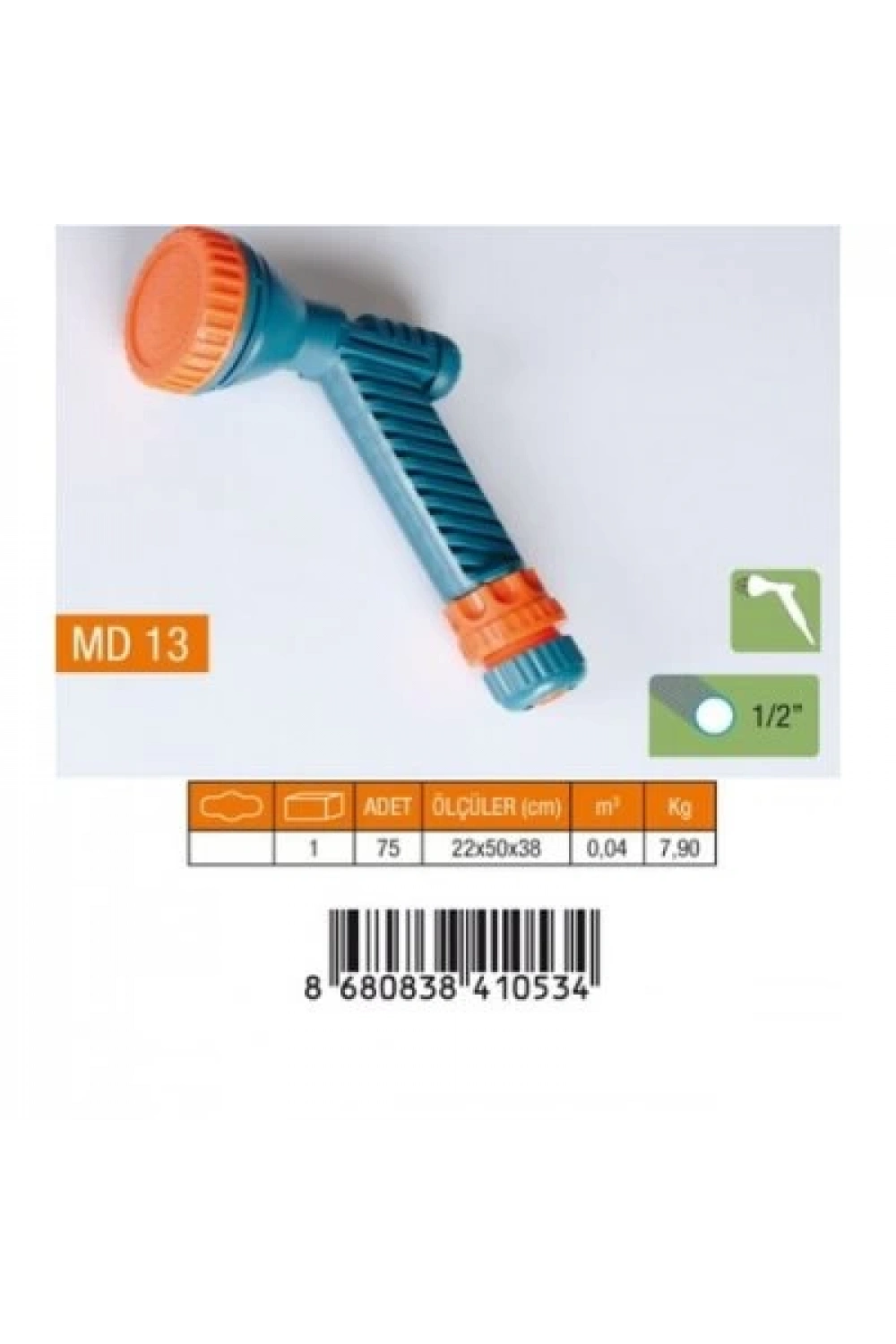 Medalyan Md-13 ( Ayarsız ) Sulama Tabanca Süzek ( 1/2 Lüx Rekor )*10x7.5