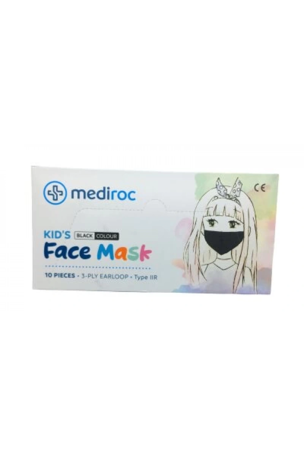 Mediroc ( Çocuk & 10pcs ) ( Siyah ) Medikal Cerrahi Maske Lastikli*1x100