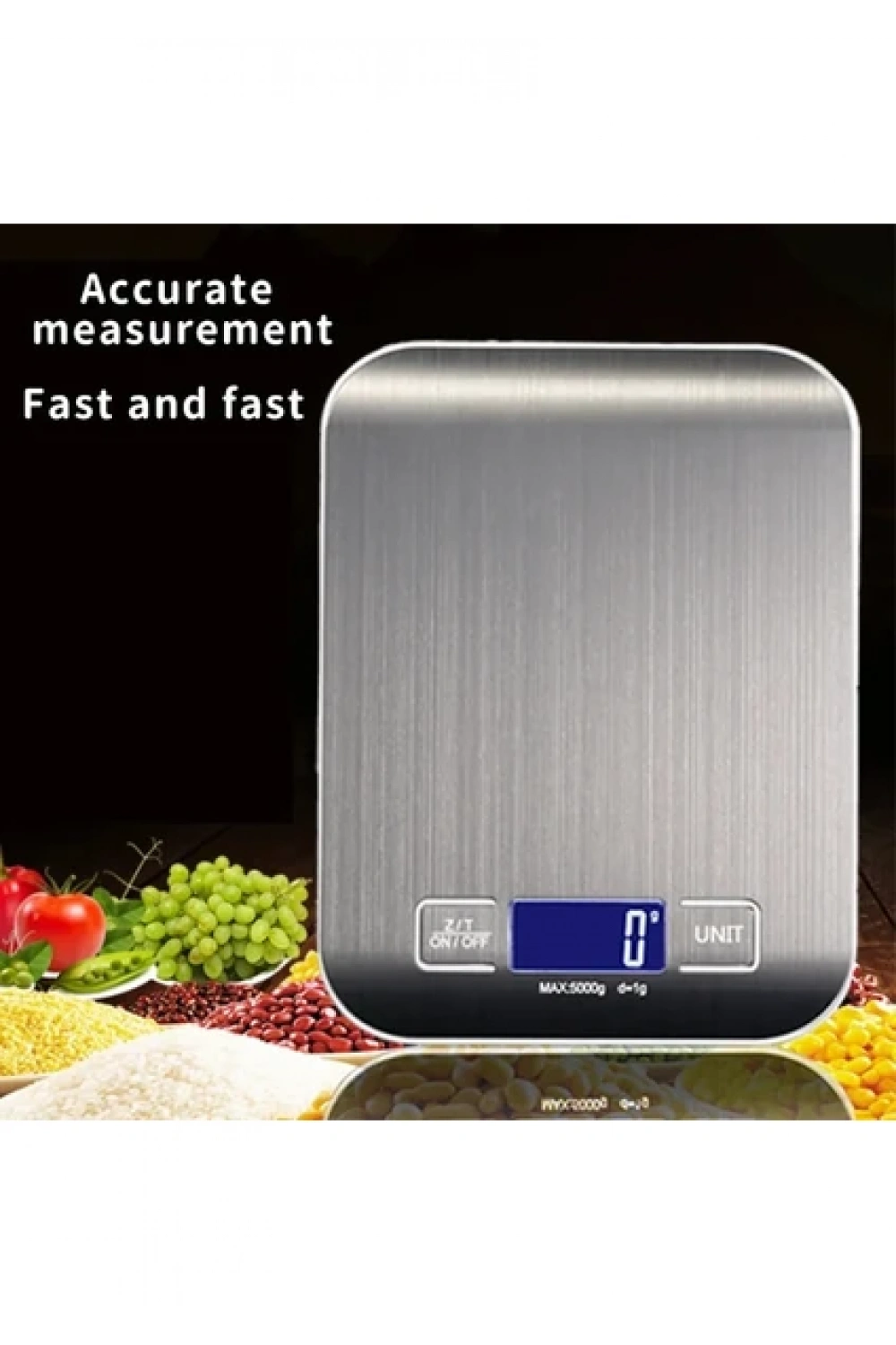 Metal Dijital Mutfak Terazisi Hassas Tartı 5 Kg Crown