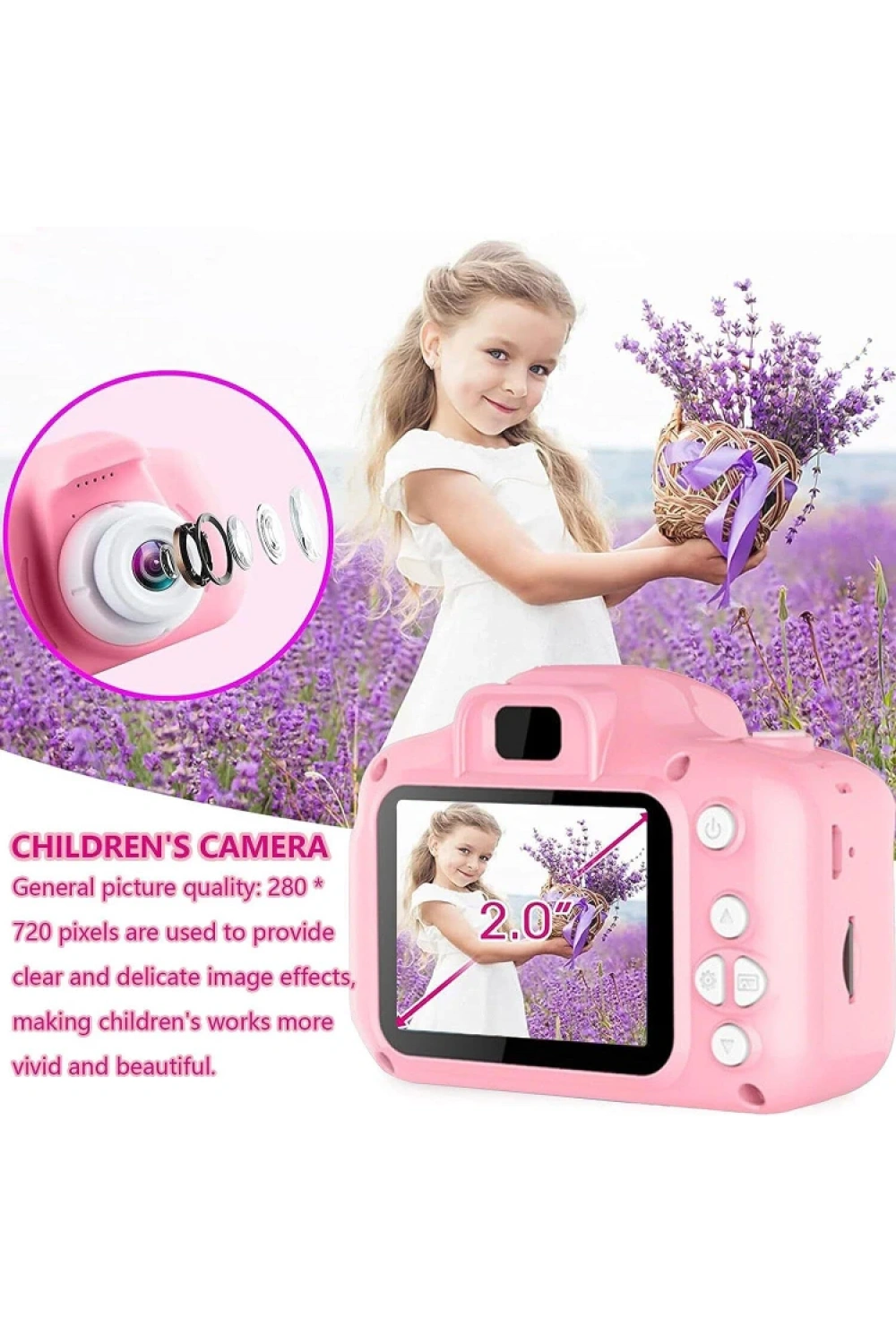 Mini 1080p Çocuklar Için Dijital Fotoğraf Makinesi