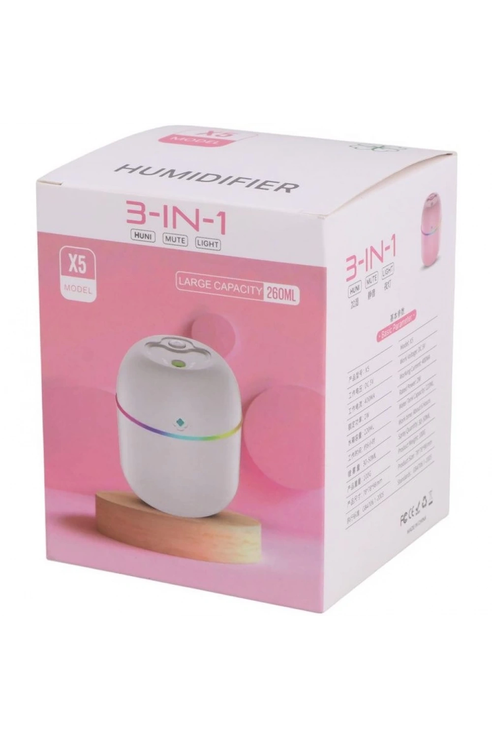 Mini Hava Nemlendirici 3in1 H2o Humidifier220ml
