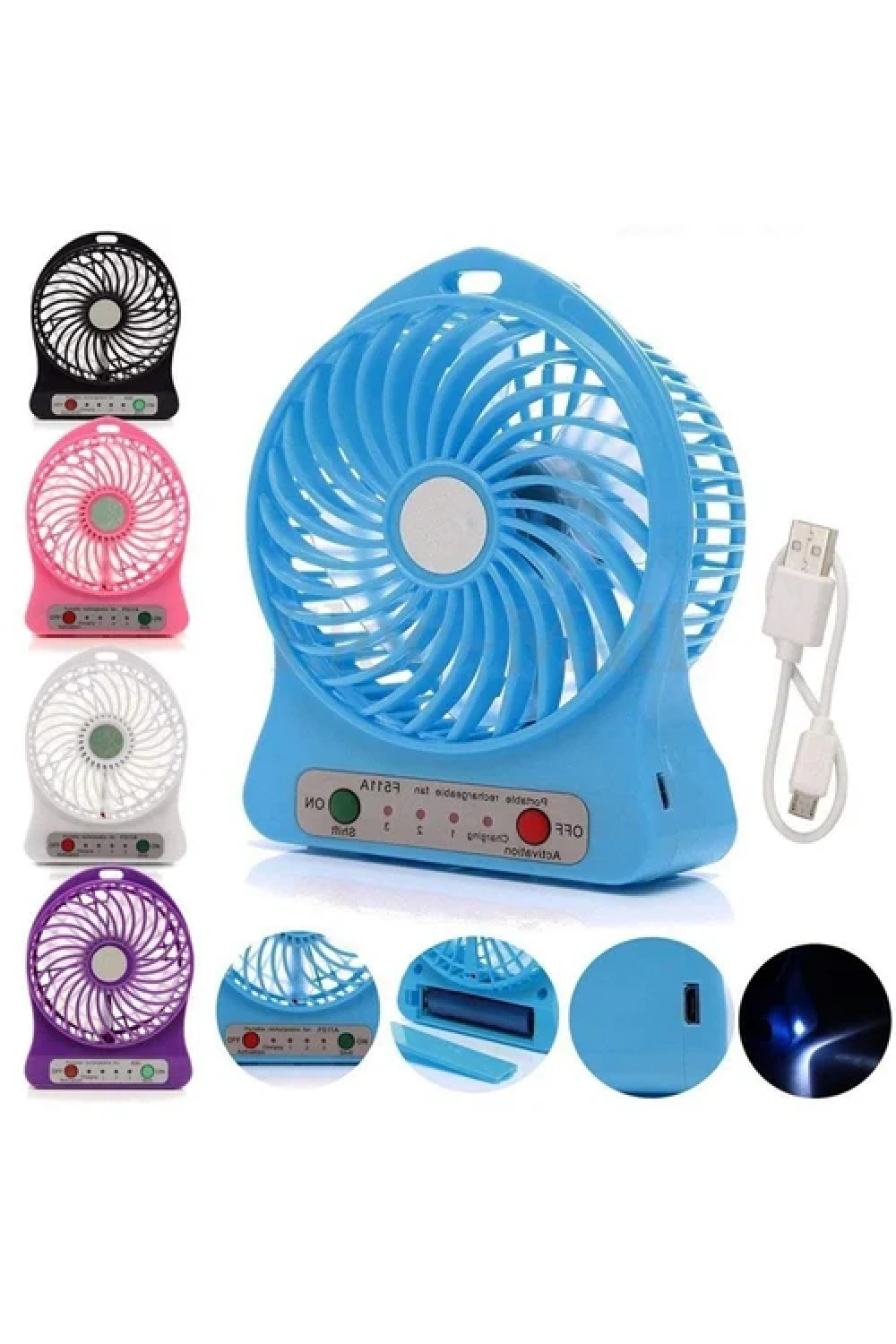 Mini Masa Fanı Mini Masaüstü Fan Şarjlı Egonex