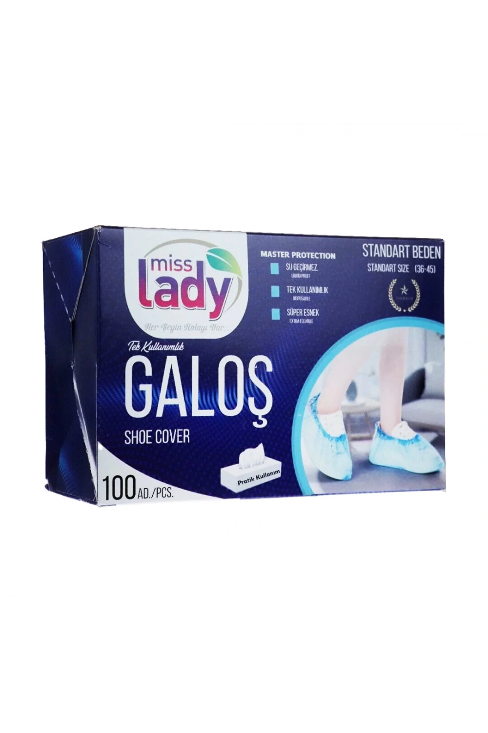 Miss Lady-2087 ( 100pcs ) Tek Kullanımlık Galoş ( Kutulu Paket )*25