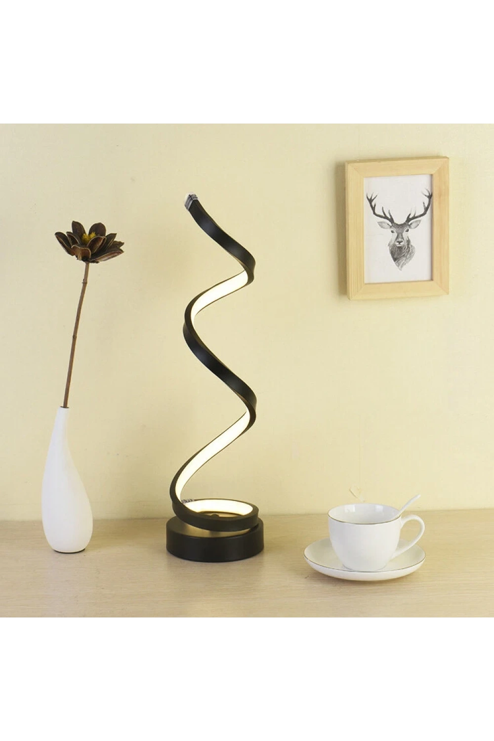 Modern Spiral Led Masa Lambası