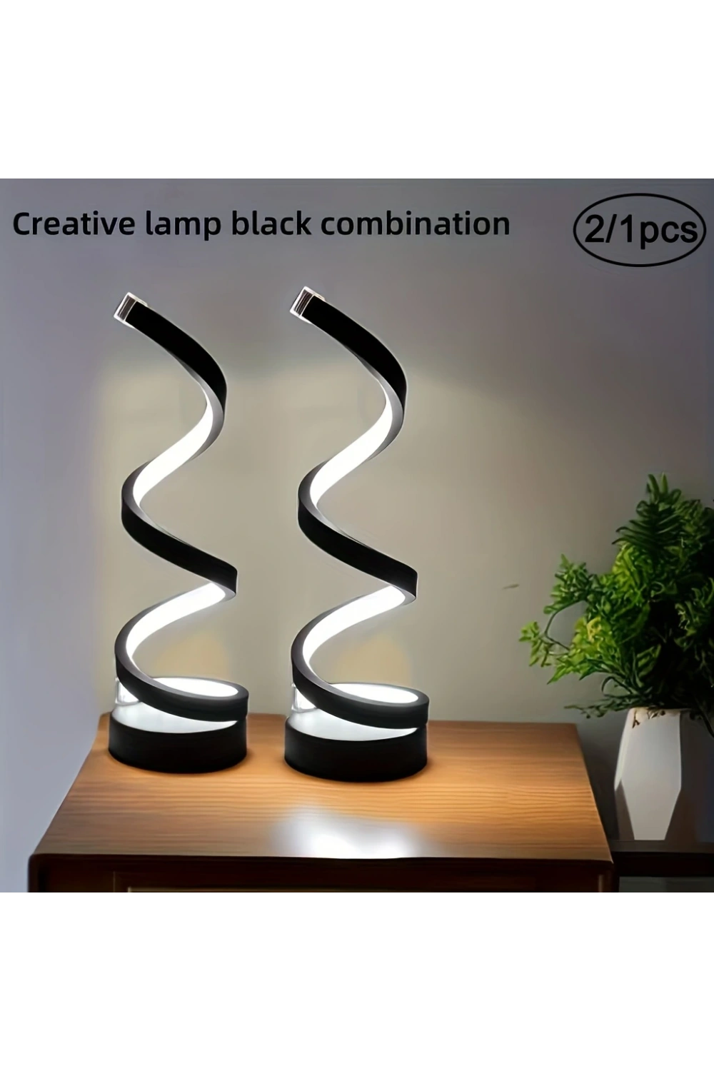 Modern Spiral Led Masa Lambası