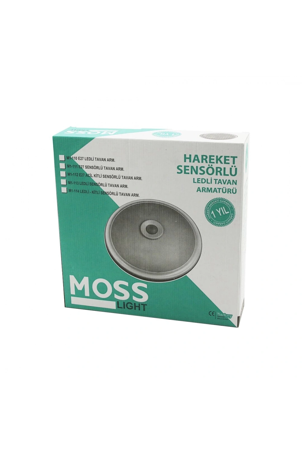 Moss Lıght M1-113 ( Ledli ) Tavan Armatürü ( Plastik ) (360° Sensörlü=10sn--5dk) (çap: 30cm) (algılama: Yarıçap 5mt)*12