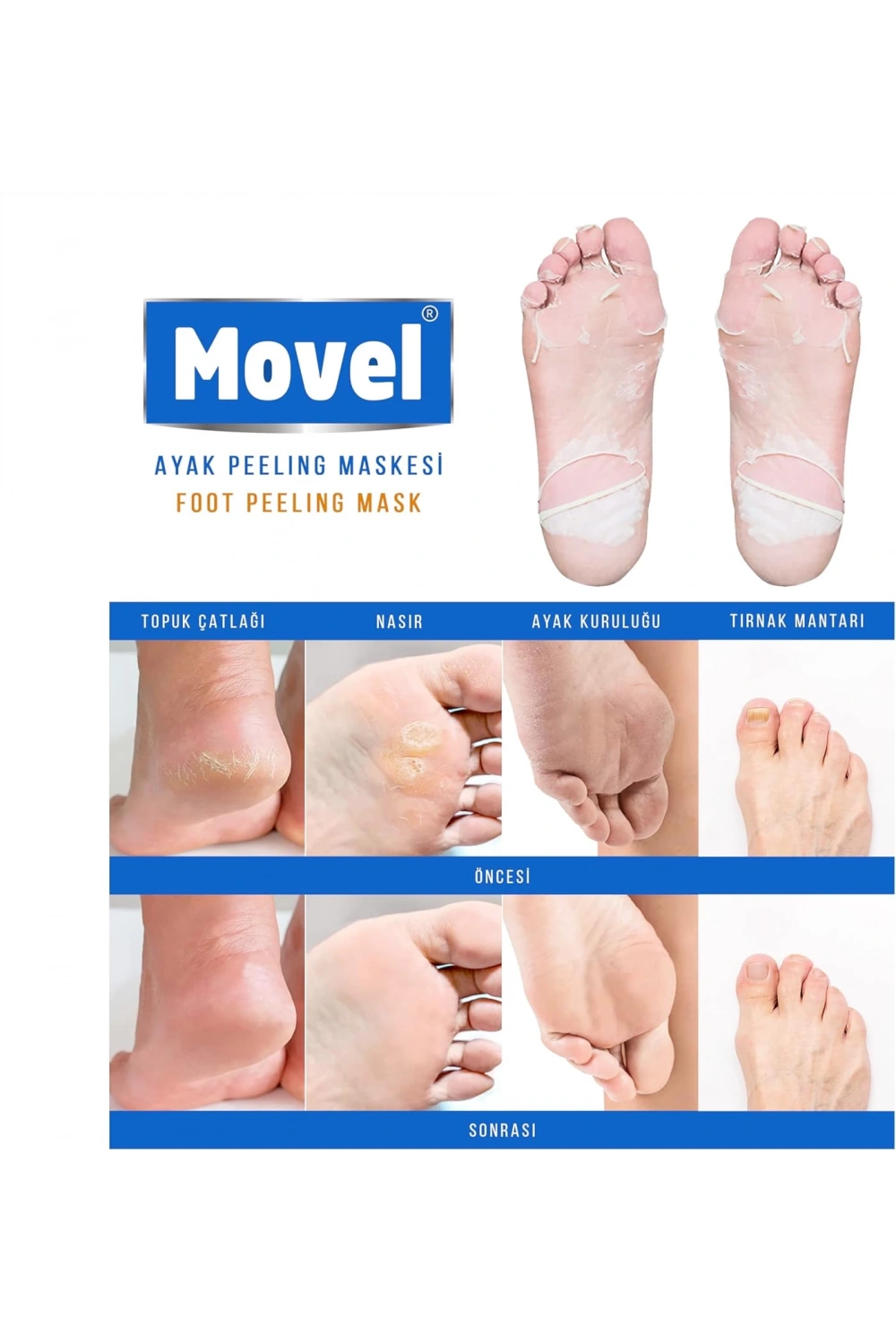 Movel Peeling Çorabı Ayak Bakım Maskesi