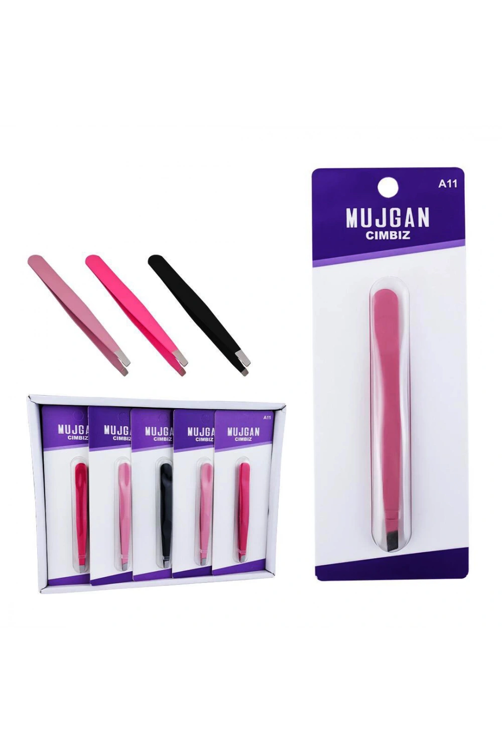 Mujgan A-11 Mjgn-284 Renkli Metal Cımbız*50x24