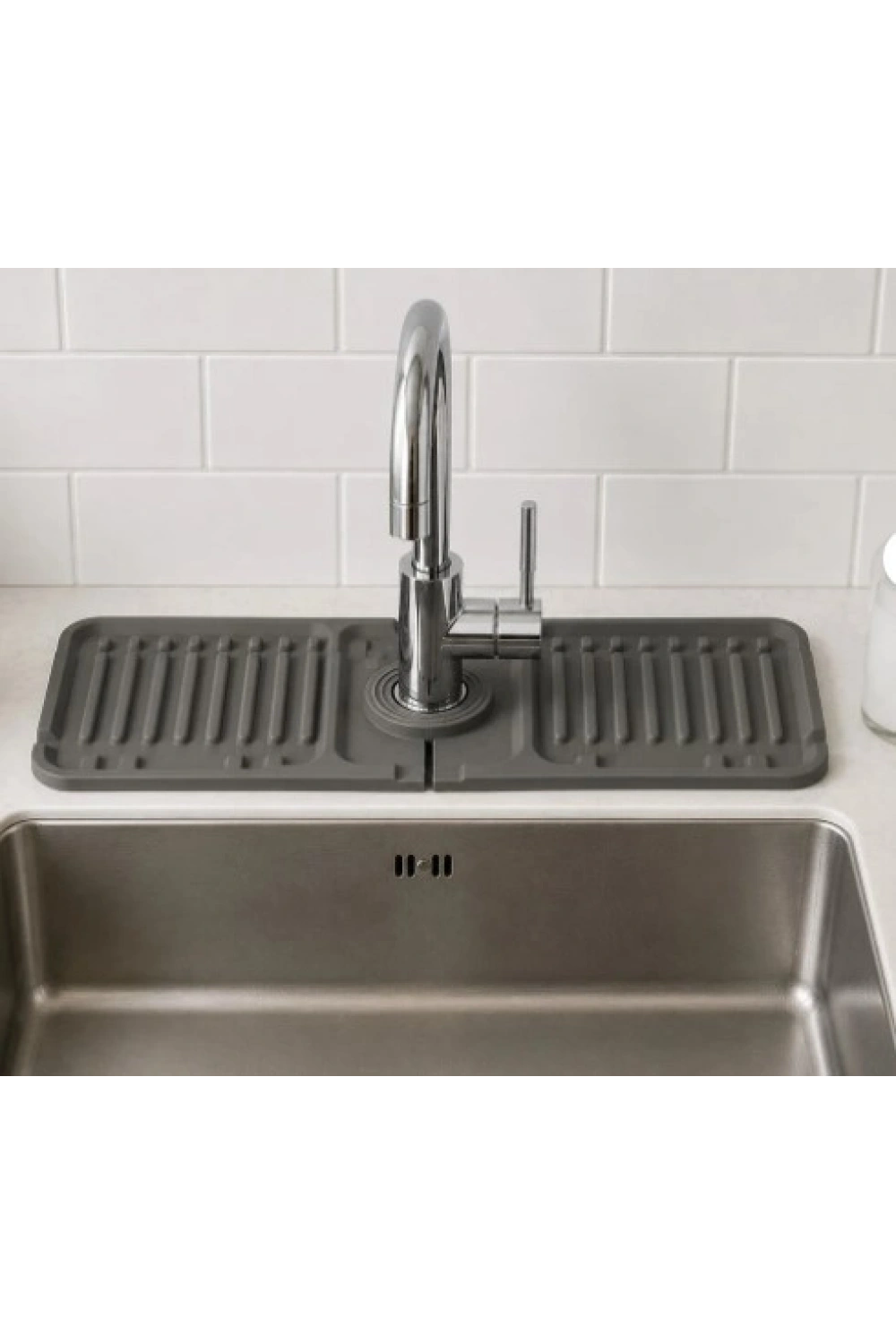 Mutfak Banyo Lavabo Kenarı Silikon Mat Gri